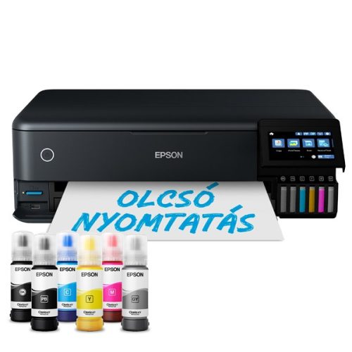EPSON Tintasugaras nyomtató - EcoTank L8180 (A3, MFP, 5760x1440 DPI, 16 lap/perc,duplex, USB/LAN/Wifi/Wifi Direct)