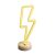 FOREVER LIGHT Neon LED dekorációs lámpa VILLÁM fehér, USB, be/ki kapcsoló, 3 x AA, falra szerelhető