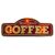 FOREVER LIGHT RETRO metál LED dekorációs lámpa COFFEE, USB, 5V, falra akasztható