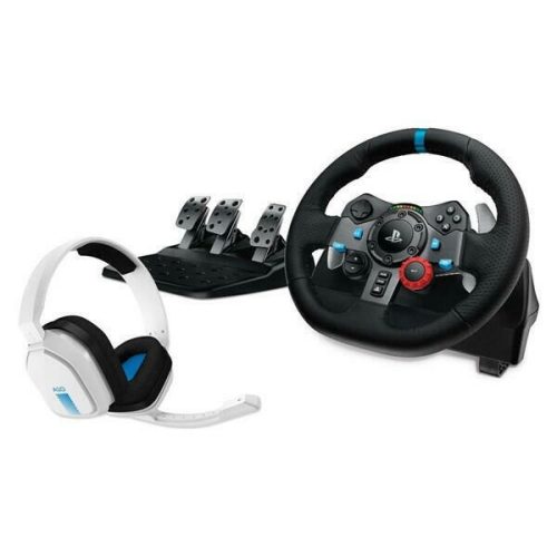 LOGITECH Játékvezérlő - G29 Driving Force Racing Kormány PS3/PS4/PS5/PC + Astro A10 Gaming headset, fehér