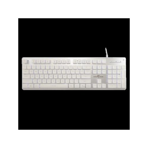 WHITE SHARK  TACHI-W/US WS GK-003241W-US vezetékes membrán gamer billentyűzet, 104 gomb fehér (angol)