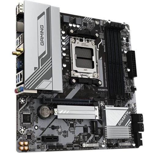 GIGABYTE Alaplap AM5 B650M GAMING PLUS WIFI AMD B650, ATX