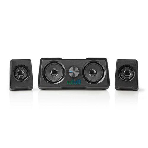 Nedis GSPR21022BK gamer hangszóró készlet, csatornák: 2.2, USB tápellátás, 3,5 mm jack, 48 W, LED, hangerőszabályozó