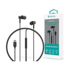   Devia Smart Series M1 Metal In-Ear sztereó fülhallgató - USB-C (Type-C), fekete