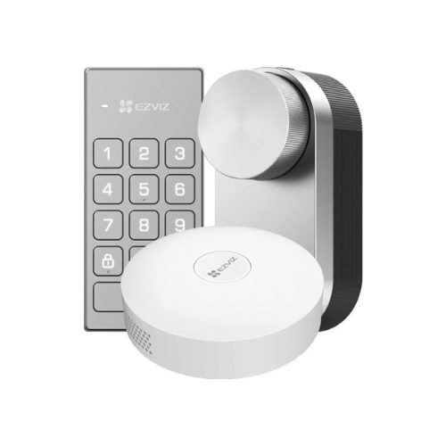 EZVIZ DL01 Pro intelligens zár Kit, Bluetooth & Zigbee kapcsolat, CP billentyűpad, A3 központtal, távoli hozzáférés