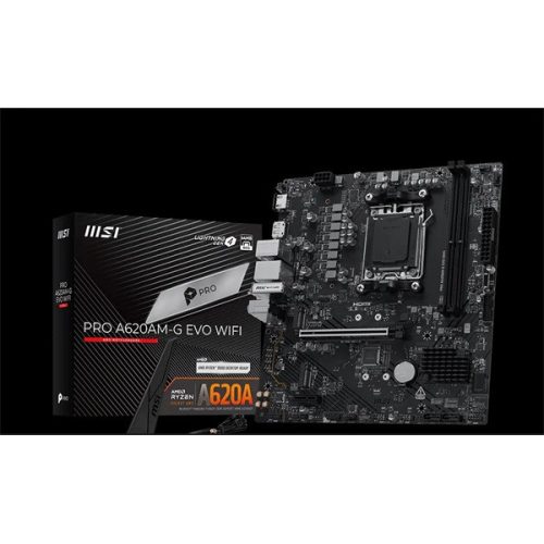 MSI Alaplap AM5 PRO A620AM-G EVO WIFI AMD A620, mATX