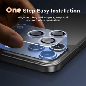   BLACKBIRD Kameravédő Üvegfólia 9H fekete kerettel applikátorral Iphone 17 AIR készülékhez