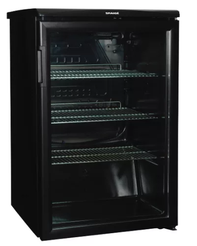 Akció Snaigé CD14SM-S3JJ üvegajtós fekete hűtőszekrény, 130 l, 85x56x60cm, Hőmérséklettartomány: -2...+14 °C, Acél külső, Automata leolvasztás, LED