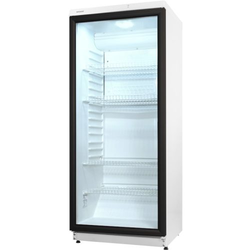 Snaigé CD29DM-S302SEX üvegajtós hűtőszekrény, 290 l, 145x60x60cm, Hőmérséklettartomány: -2 - +14 °C, Acél külső, Automata leolvasztás, LED