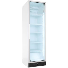   Snaigé CD48DM-S300 Üvegajtós hűtőszekrény, 480 l, 202,5x60x68,5 cm, Hőmérséklettartomány: +2°C..+14°C, Függőleges belső LED, 5 állítható rácspolc, Hőmérő, Ajtózár,  Ventilátoros hűtés, Automatikus leolvasztás,Megfordítható ajtó,Acél külső