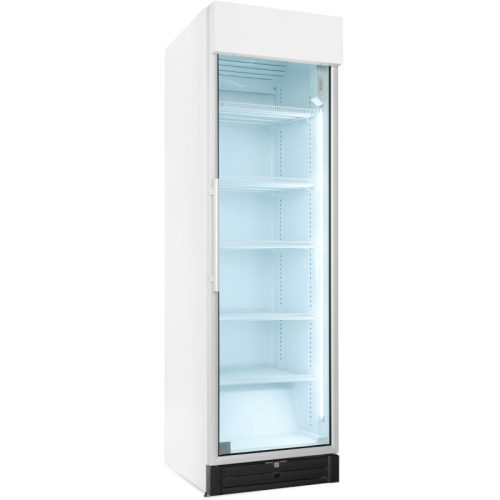 Snaigé CD48DM-S300BD üvegajtós fehér hűtőszekrény, 480 l, Hőmérséklettartomány: +2..+14 °C, 202,5x60x73cm, LED, 5 polc, Automata leolvasztás, Megfordítható ajtó