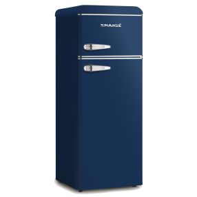   AKCIÓ Snaigé FR24SM RETRO felülfagyasztós Kobaltkék hűtőszekrény, LOW FROST, 147,5x56x63cm, 209 l, LED, E energiaosztály,+3 év alkatrészgarancia!