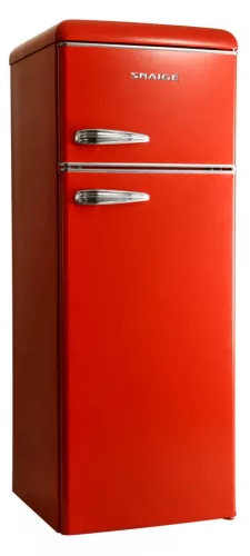 Snaigé Retro FR27SM-PRR felülfagyasztós hűtőszekrény, 252 l, 172,5 × 56 × 63 cm, Low Frost, E energiaosztály, Led, Piros szín
