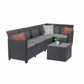   Claire VIII 5 személyes sarokgarnitúra párnatartós asztallal