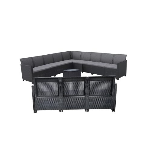 Claire IV 12 személyes kerti bútor garnitúra vigo tárolós asztallal