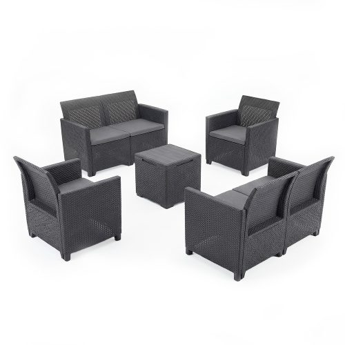 Claire IV 6 személyes kerti bútor garnitúra vigo tárolós asztallal