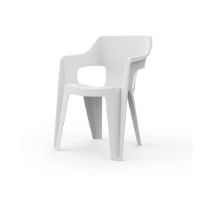 Bilbao Iowback műanyag kartámaszos kerti szék fehér