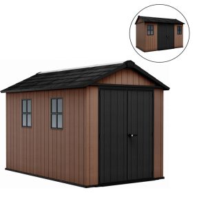 Newton Plus wide 11 x 7,5 műanyag kerti ház barna