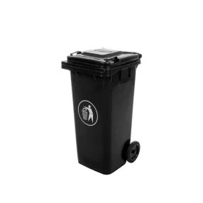 Hulladéktároló, 120 l, fekete