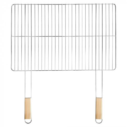 Szögletes grillrács fa fogantyúval 69x60 cm