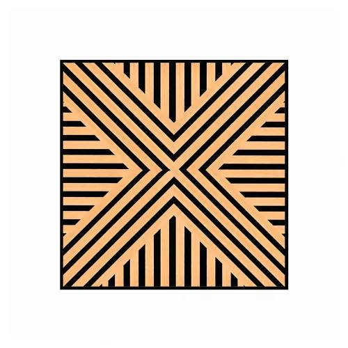 Akusztikus falpanel Deco VII bambusz hatású 60x60x1,8 cm