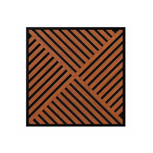 Akusztikus falpanel Deco VIII dió hatású 60x60x1,8 cm