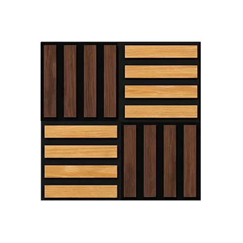 Akusztikus falpanel Deco X bambusz hatású 60x60x1,8 cm
