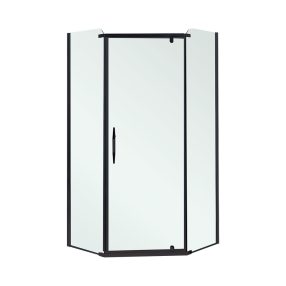   Celtic 100x100 cm ötszögletű zuhanykabin tálca nélkül fekete