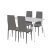 Renton 4+1 étkező garnitúra szürke-fekete