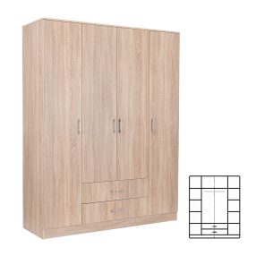   Miami gardróbszekrény 160x205 cm sonoma tölgy-sonoma tölgy
