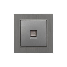 Nova UTP aljzat RJA-45 szürke szálcsiszolt kerettel