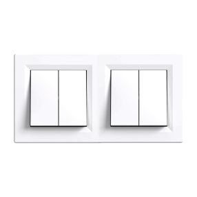 Nova kettős csillárkapcsoló 105 fehér kerettel