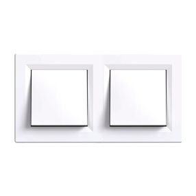 Nova kettős váltókapcsoló 106 fehér dupla kerettel