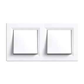 Nova kettős kereszt kapcsoló 107 fehér dupla kerettel