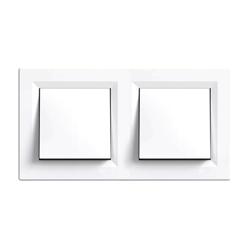 Nova kettős kereszt kapcsoló 107 fehér dupla kerettel