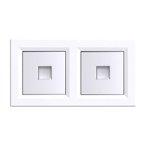 Nova kettős UTP aljzat RJA-45 fehér kerettel