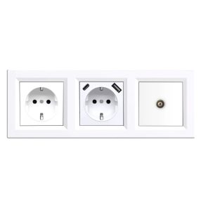 Nova dugalj, USB, TV csatlakozóval fehér kerettel