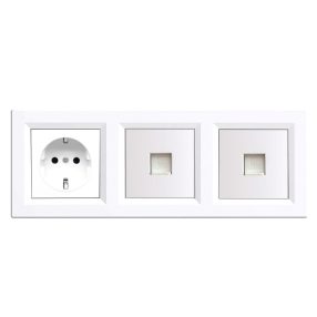 Nova III dugalj kettő UTP csatlakozóval fehér kerettel