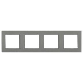 Nova négyes keret vízszintes szürke szálcsiszolt