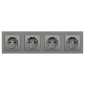 Nova IV négy dugalj szürke szálcsiszolt kerettel