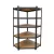 Nagy teherbírású sarokpolc 180x70x40-40 cm 175 kg fekete