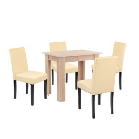 Leon 4+1 étkező garnitúra sonoma tölgy-bézs