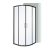 Spirit Clear 90x90 cm íves zuhanykabin zuhanytálca nélkül fekete