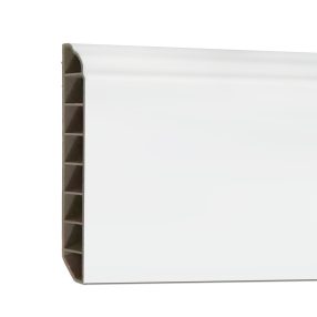 Vinyl SPC padlószegély Snow white 2400x100x12 mm