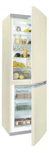 Snaigé RF56SM FRESH INN alulfagyasztós bézs hűtőszekrény, 292 l, 185x60x65cm, LED, E energiaosztály, Gyorsfagyasztás,+3 év alkatrészgarancia!