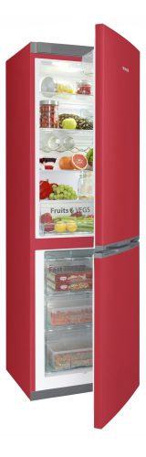 Snaigé RF56SM FRESH INN alulfagyasztós piros hűtőszekrény, 292 l, 185x60x65cm, LED, E energiaosztály, Gyorsfagyasztás,+3 év alkatrészgarancia!