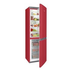   Snaigé RF58SM ÚJ/SÉRÜLT! FOTÓKNÁL A SÉRÜLÉS! FRESH INN alulfagyasztós piros hűtőszekrény, 310 l, 194,5x60x65 cm, LED, Gyorsfagyasztás, E energiaosztály, Palacktartó, +3 év alkatrészgarancia!
